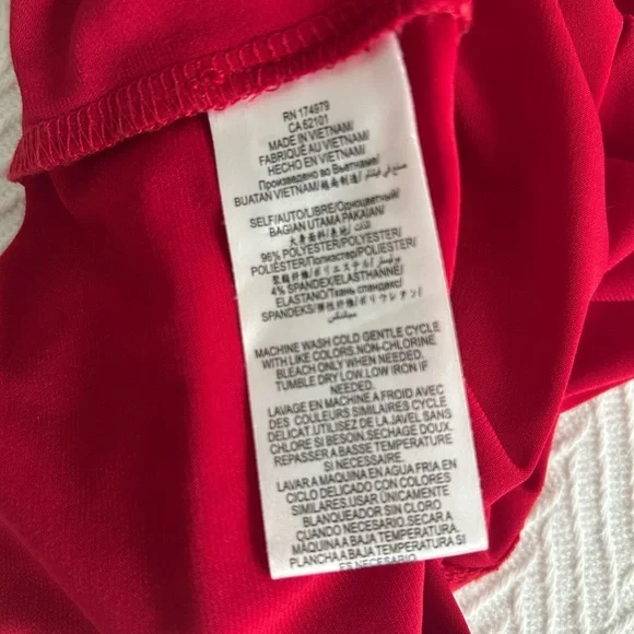 BCBGENERATION Elegant Red FAUX WRAP ASSYMETRICAL DEEP V Dress - Picture 5 of 6